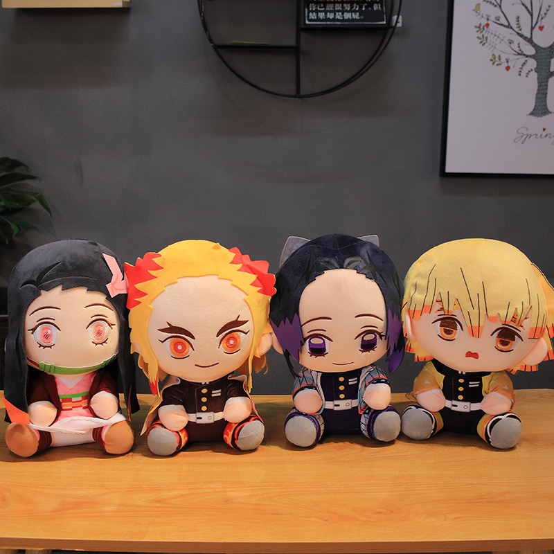 Anime Demon Slayer Dolls Cosplay Inosuke Dolls Rengoku Plush Toys