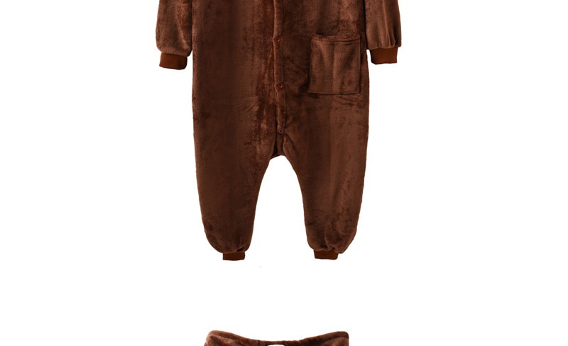 Bear Onesie Women Men Kigurumis Animal Pajama Cartoon Slippers Festival Homewear Winter Warm Suit Zipper Button Overalls