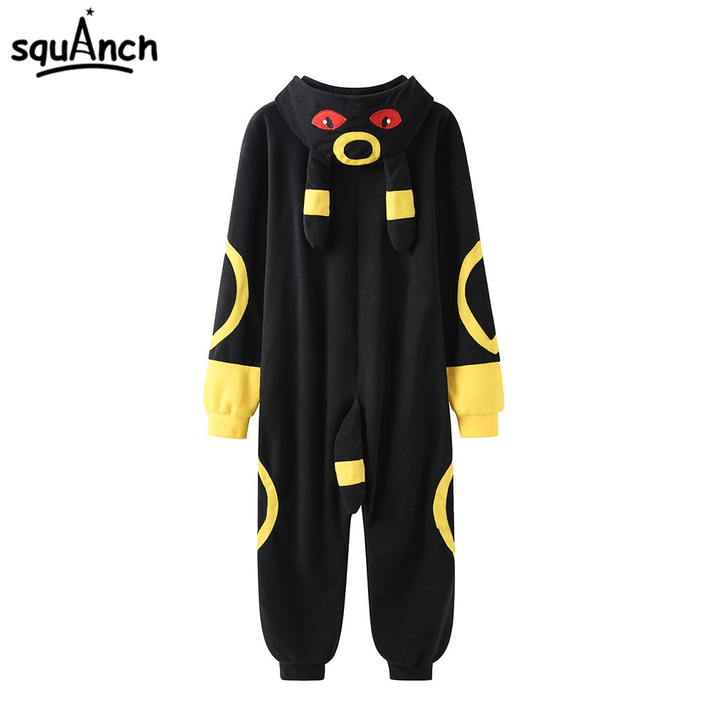 Pokemon Character Umbreon Hooded Soft Kigurumi Onesie Pajama