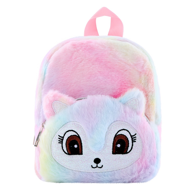 Unicorn Plush Backpack Girl Leisure 22*20*12Cm 150G