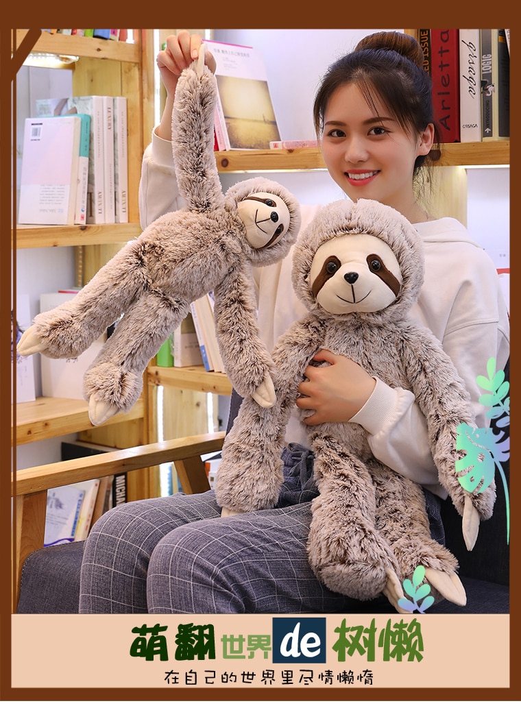 1pc 50cm/70cm Popular Plush Toy Creative Animal Plush Doll Sloth Best Toys For Baby Kids Birthday Gift