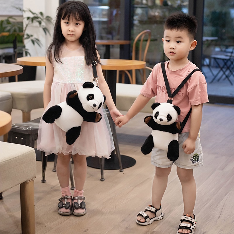 Panda Backpack Toy Kawaii Stuffed Animals Travel Backpacks Soft Cute Panda Plushie Backpacking Doll Birthdays Gift For Girls kKd