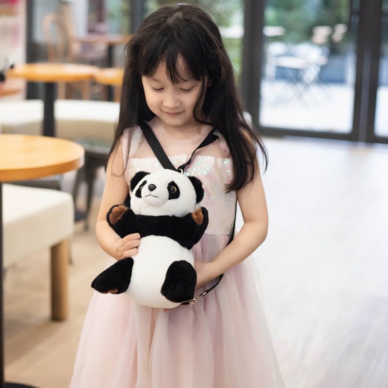 Panda Backpack Toy Kawaii Stuffed Animals Travel Backpacks Soft Cute Panda Plushie Backpacking Doll Birthdays Gift For Girls kKd