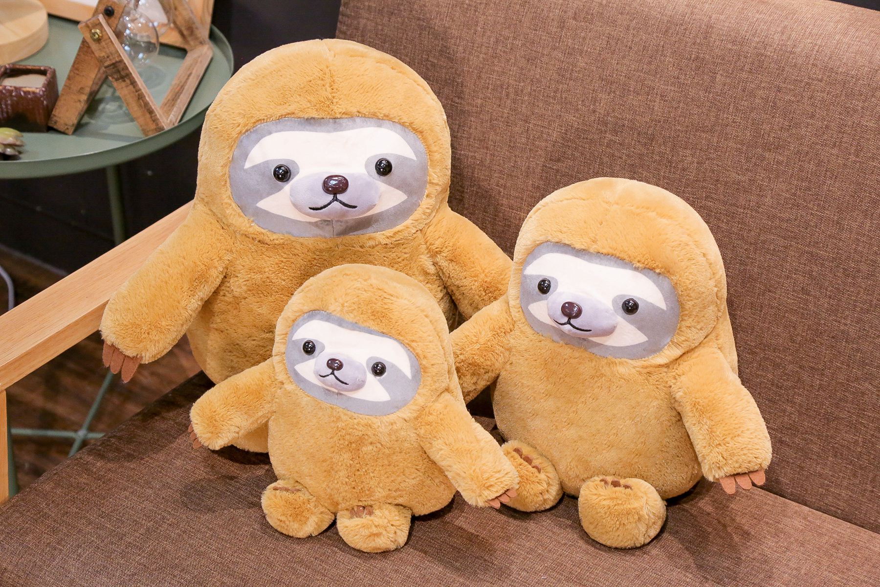 Kawaii Backpack Plush Toy New Popular Sloth Stuffed Animal Cute Hug Bear Pillow Creative Doll Valentines Day Gifts For Kid Girls