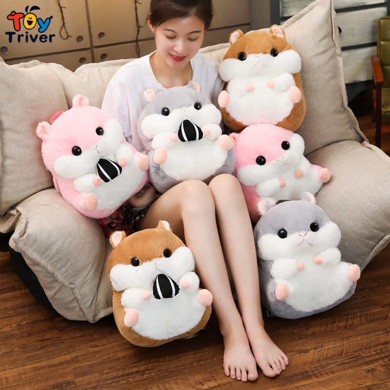 Cute Hamster Shoulder Backpack School Bag Stuffed Animals Doll Plush Toys Kids Children Boys Girls Adults Women Kawaii Gifts