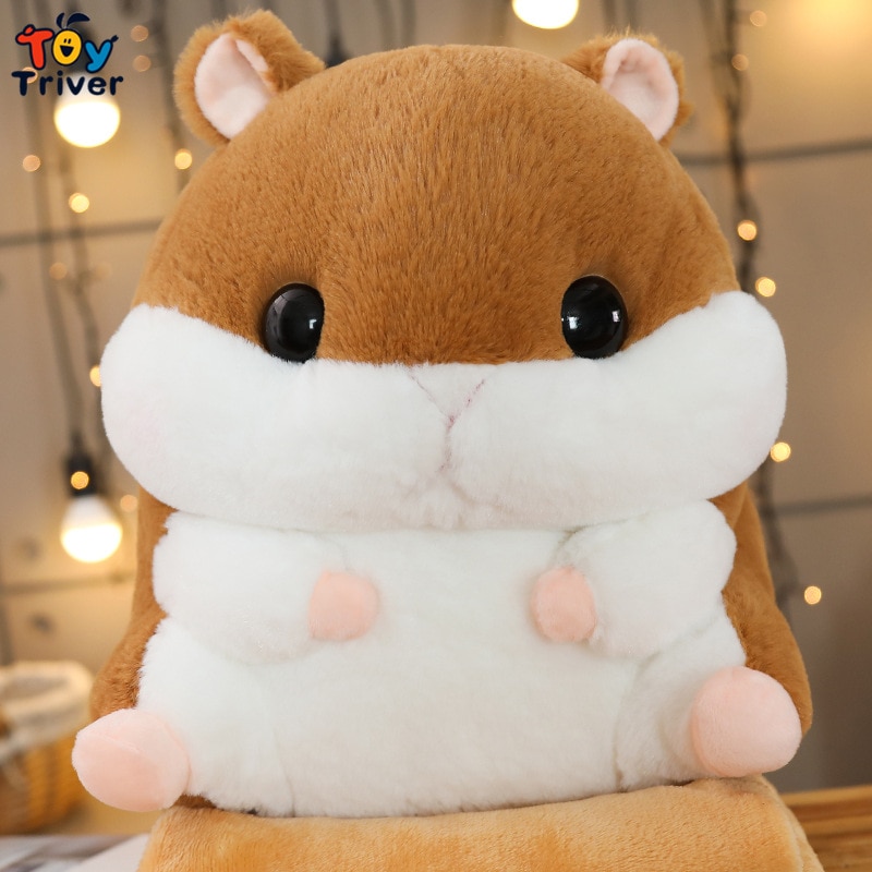 Cute Hamster Shoulder Backpack School Bag Stuffed Animals Doll Plush Toys Kids Children Boys Girls Adults Women Kawaii Gifts