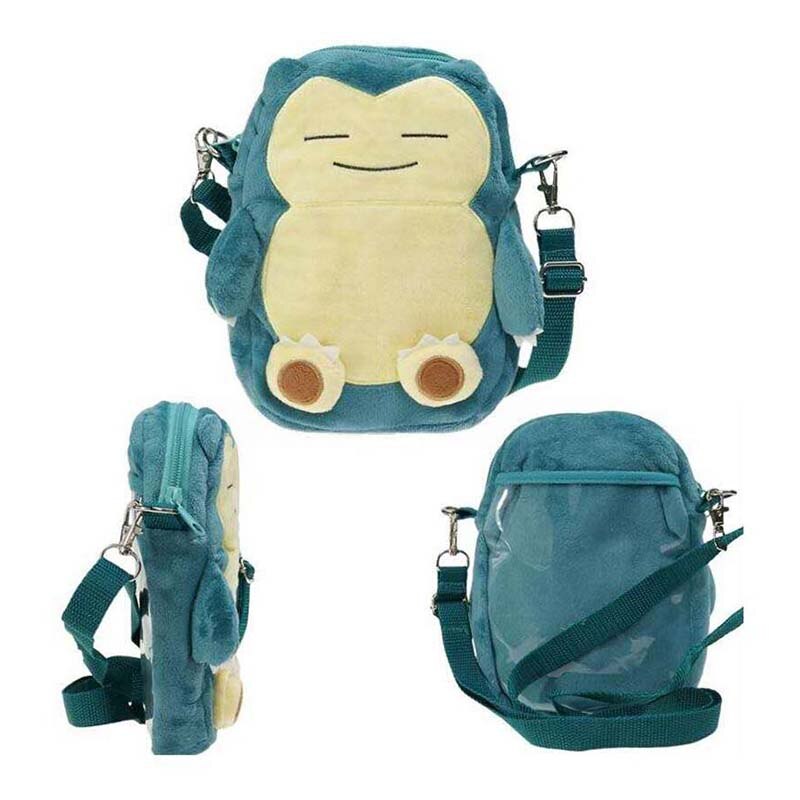 Sac A Dos Pokemon Bag Plush Backpack Pikachu Snorlax Charmander 19CM Children's Messenger Boys and Girls Coin Purse Gifts