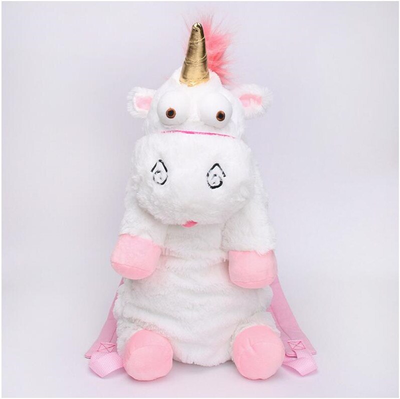45cm And 60cm Fluffy Unicorn Plush Backpack Bag Animal Soft Stuffed Plush Shoulders Bag