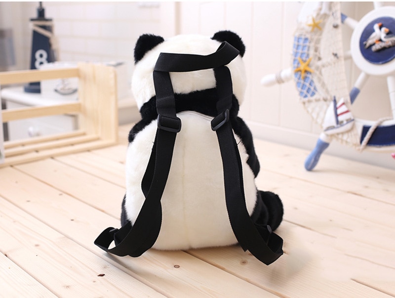Panda Backpacks Stuffed Animal Bag Girls Boys Plush Adjustable Schoolbags Kindergarten Plush Backpack Toys Children Gifts