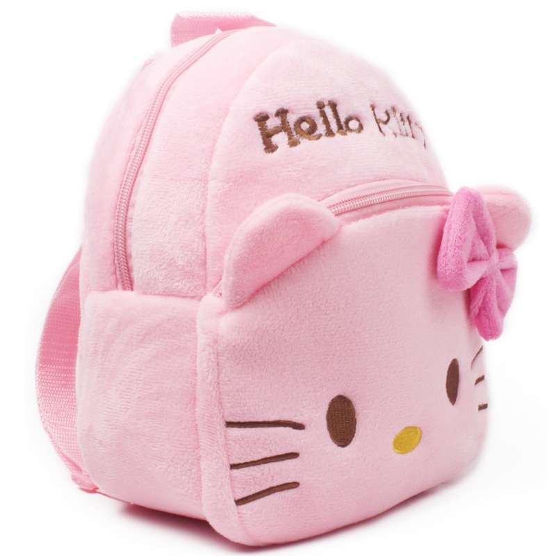 Hello Kitty Emoji Plush Feel Pink Wink 16 Backpack School Bag 