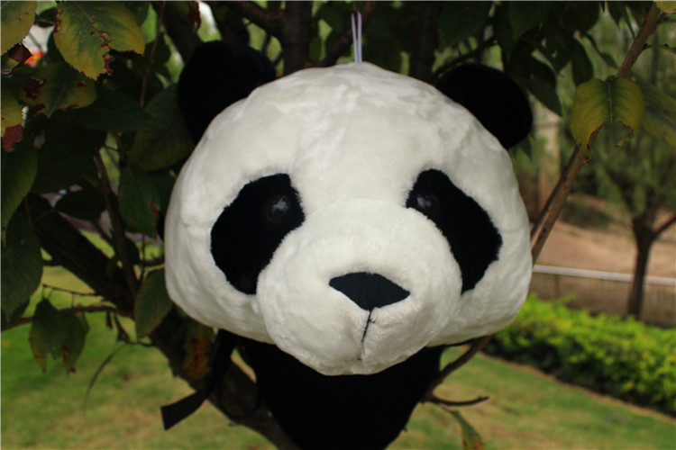 Plush Backpack Real Life Tiger leopard Panda Head Backpacker School Animal Bags Stuffed Bag Toys Christmas Birthday Gifts QB171