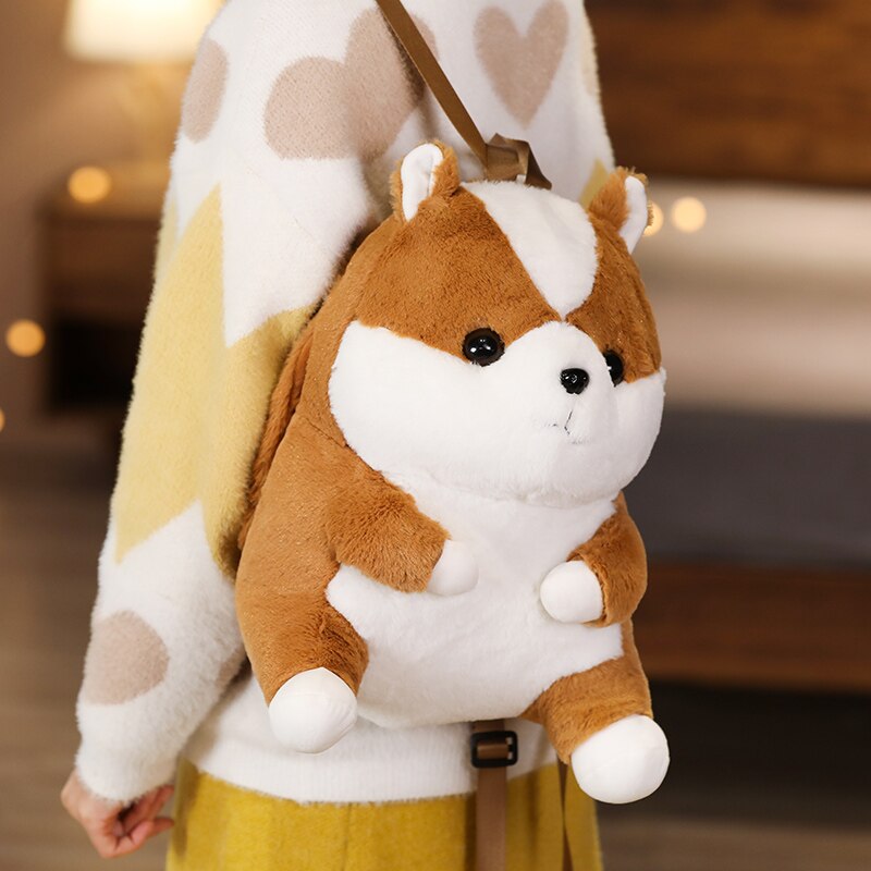 corgi plush backpack