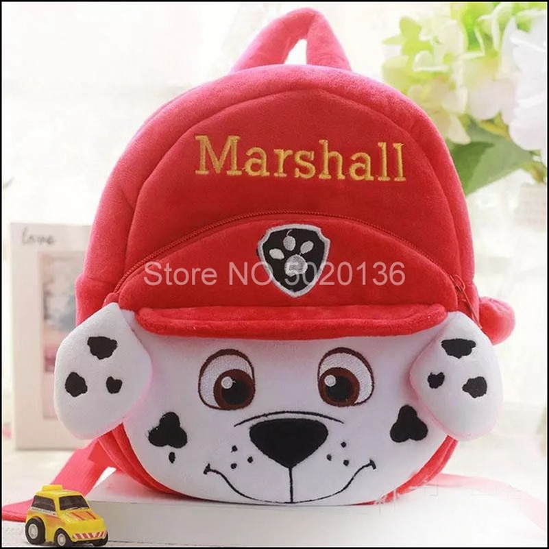 Pawed Dog Plush Backpack Chasing Marshall Patrolling Cartoon Character Illustration Kindergarten School Bag Psi Children Gift