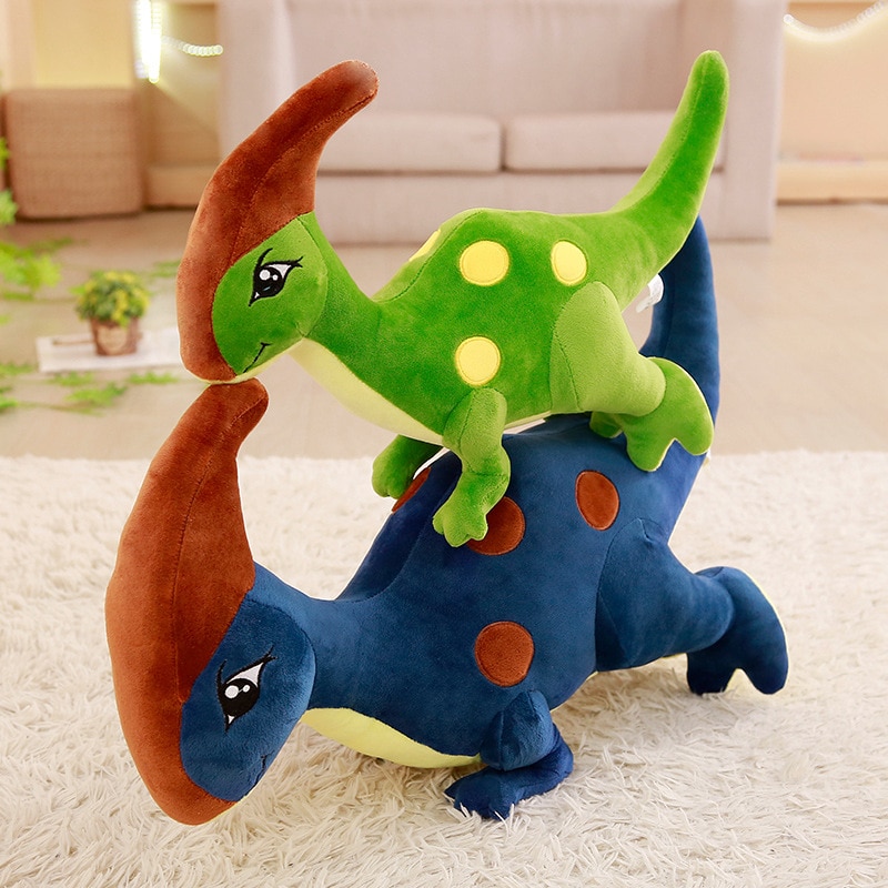 1pc 55-95CM Cute Parasaurolophus Dinosaur Plush Toys Stuffed Animal Dolls for Children Boys Dino Pillow Creative Birthday Gifts