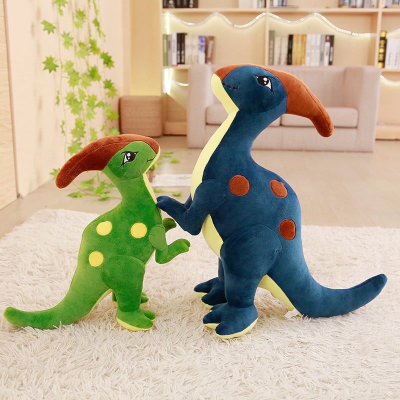 1pc 55-95CM Cute Parasaurolophus Dinosaur Plush Toys Stuffed Animal Dolls for Children Boys Dino Pillow Creative Birthday Gifts