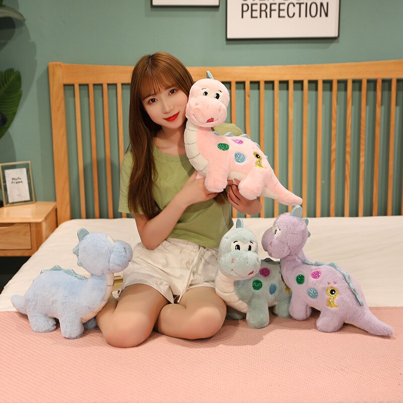 1pc 30/40/55cm Cartoon Soft Dinosaur Plush Toys Lovely Colorful Dragon Dolls Stuffed Animal Pillow Kawaii Gift for Girls Baby