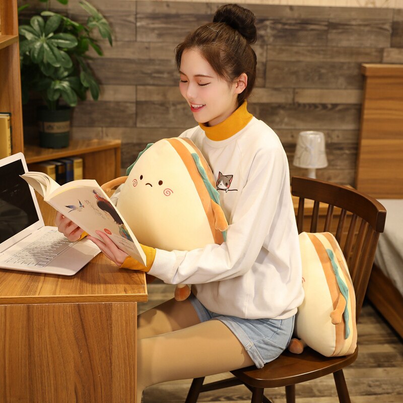 1pc 30/40CM Simulation Sandwich Pillow Plush Toys kawaii Stuffed Soft Cake Sofa Cushion Dolls Creative Toys for Children Baby