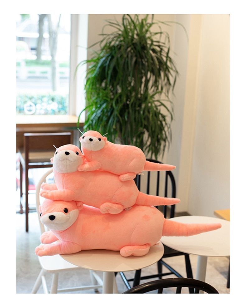 1pc 40cm 60cm 80cm Reallife Otter Plush Toy Lifelike Stuffed Wild Animal Soft Doll Lovely Sloth Toys Gift For Kids