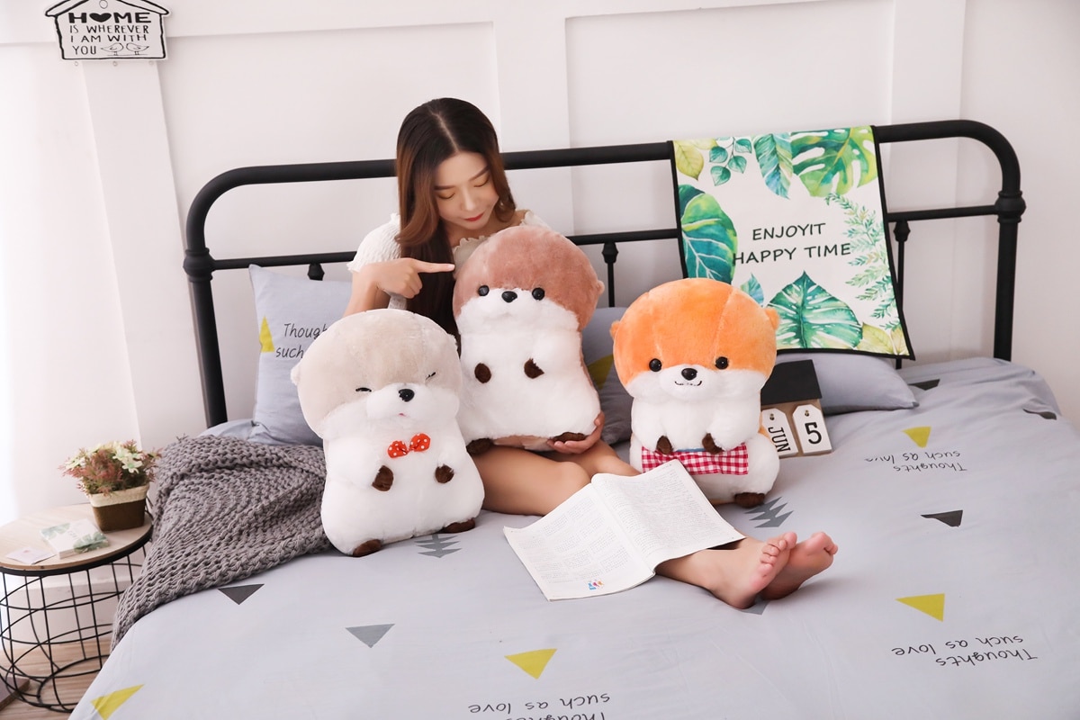 1pc 30/40cm Cute Otter Plush Toys Kawaii Animal Sea Otter Plush Pillow Stuffed Soft Pillow Toys for Children Birthday Gift