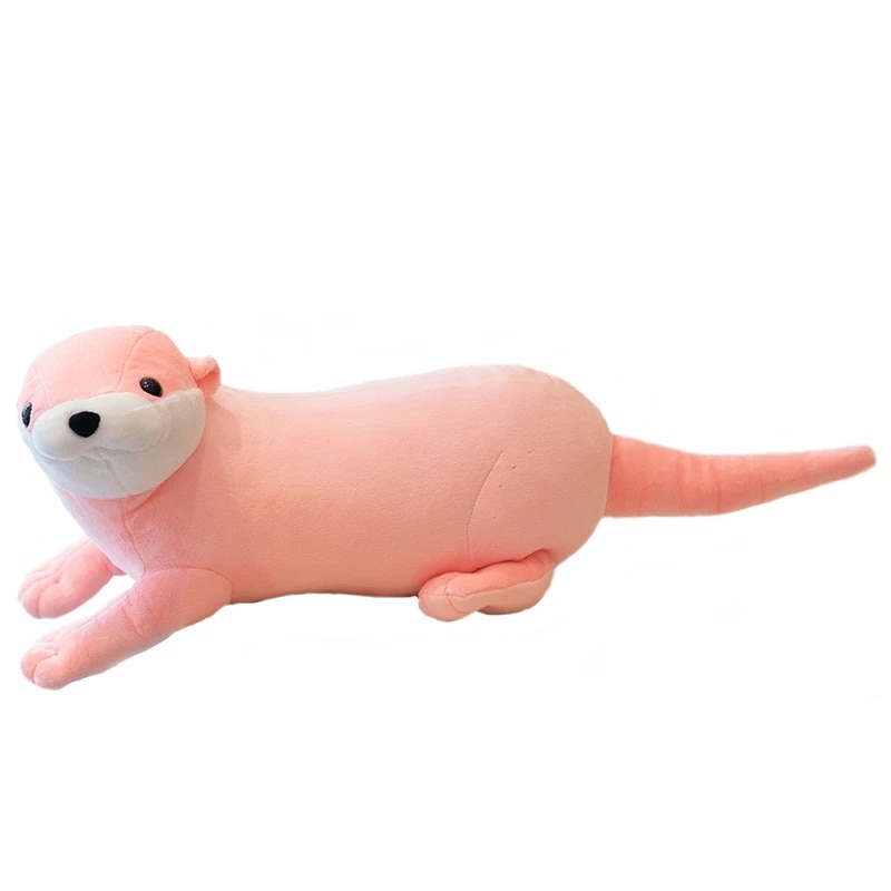 Hot 80cm Reallife Eurasian River Otter Plush Toy Realistic Wild Animal Stuffed Doll Soft Lovely Sloth Toys Cute Gift For Kids