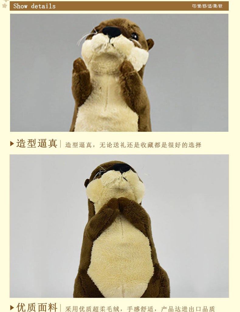20cm Standing River Otter Plush Toys Real Life Eurasian River Otter Plush Toy Mini Size Real Life Otter Toy For Kids Gifts