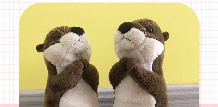 Eurasian Animal Standing Cute 20cm River Otter Plush Toys Real Life Otter Toy For Kids Gifts Plush Toy Mini Size