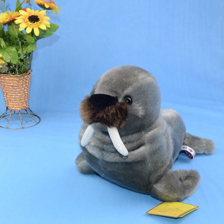 new lovely plush gray walrus toy high quality walrus doll about 35cm