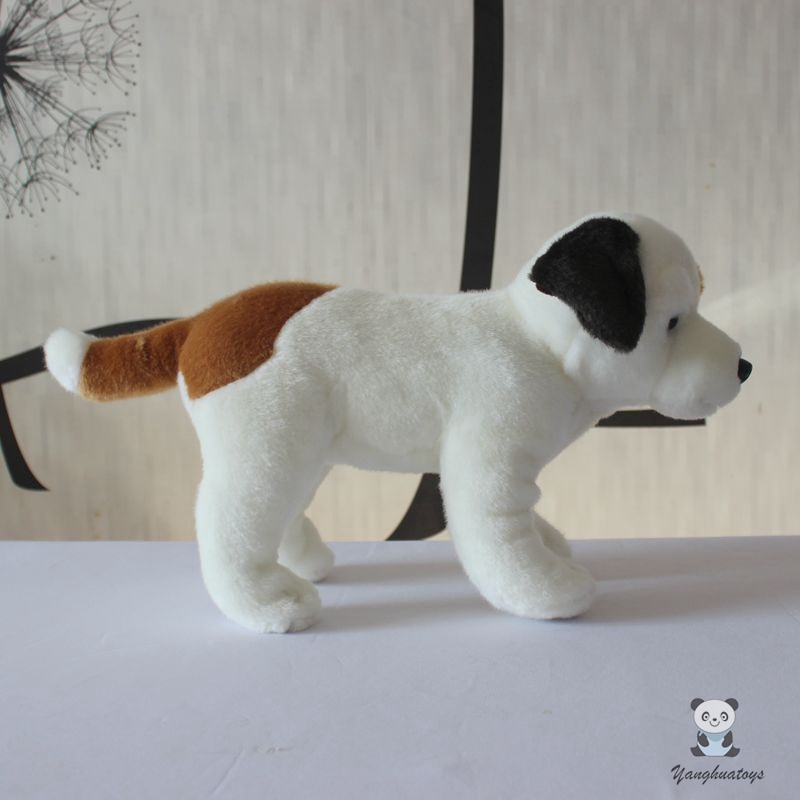 Real Life Jack Russell Terrier Plush Dolls Soft Children Holiday Gifts White Dog Model Goood Quality Present