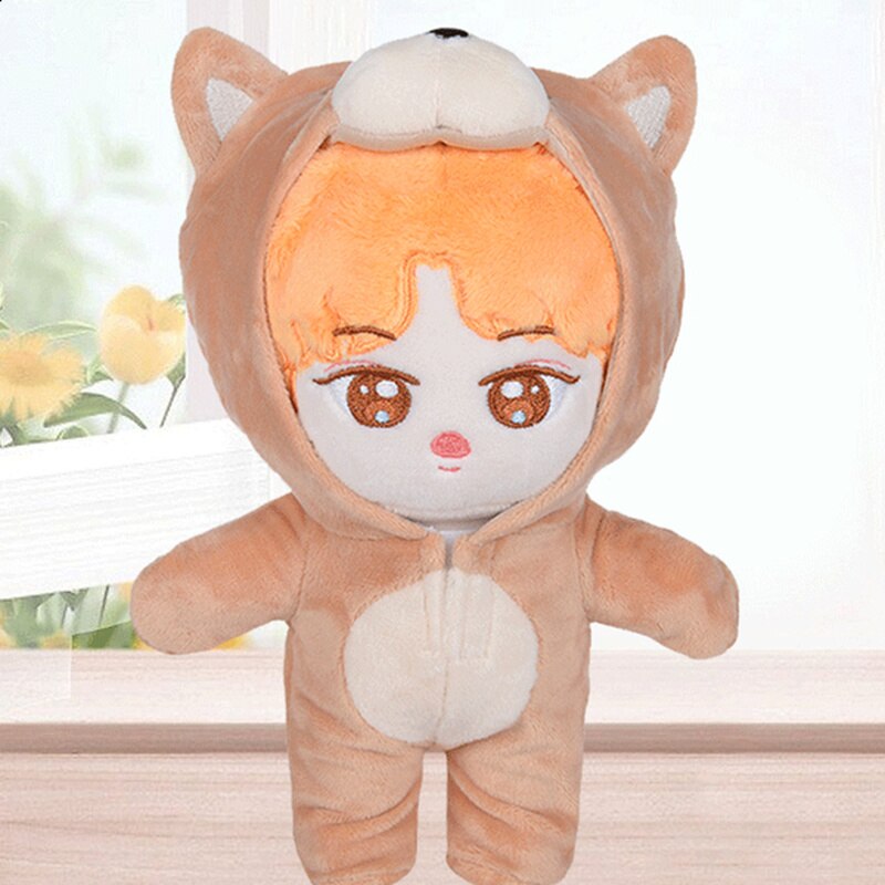 20cm Cartoon Kpop Star Wearing Wolf Dress Soft Stuffed Plush Toy ...