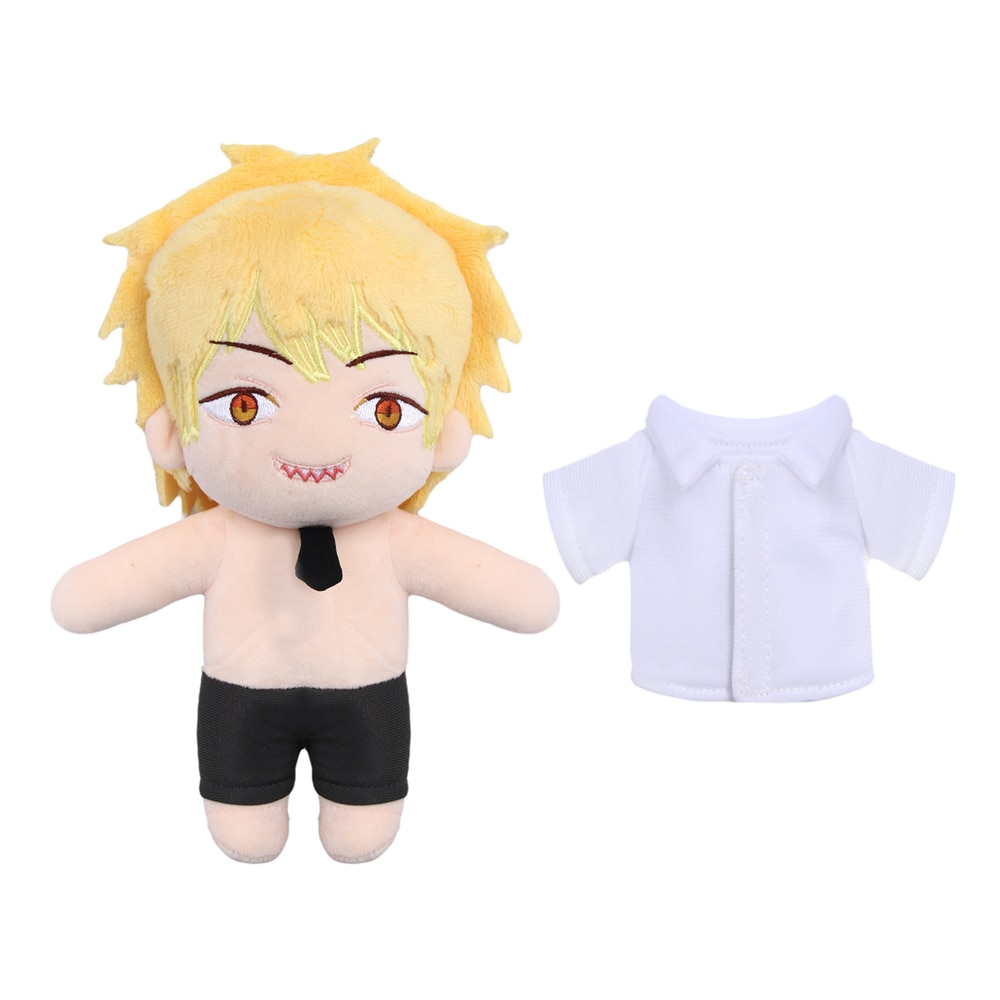 Chainsaw Man Denji Plushies Toys Doll DIY Denji Stuffed Toys with Dressable Clothes Exquisite Gifts Size 20cm