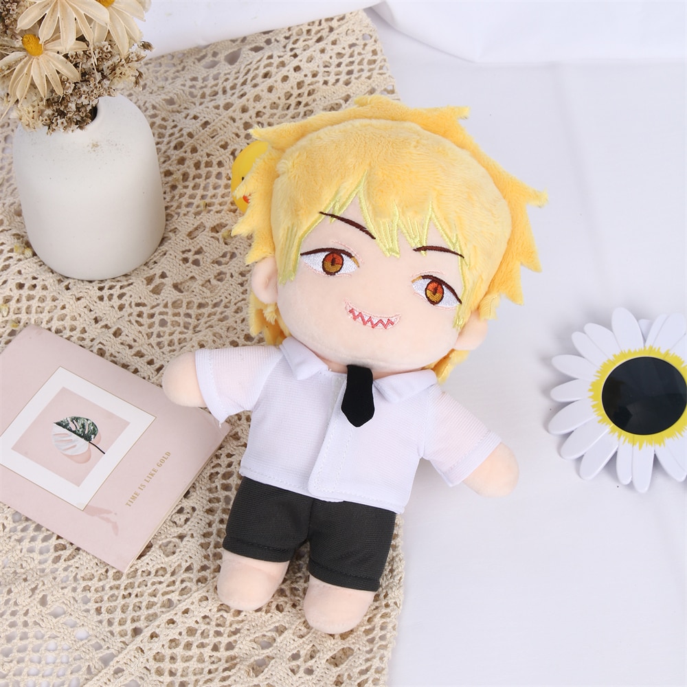 Chainsaw Man Denji Plushies Toys Doll DIY Denji Stuffed Toys with Dressable Clothes Exquisite Gifts Size 20cm