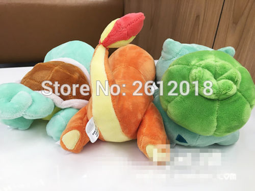 New Authentic Bulbasaur Squirtle Charmander Plush Doll Toy Set of 3 Gift