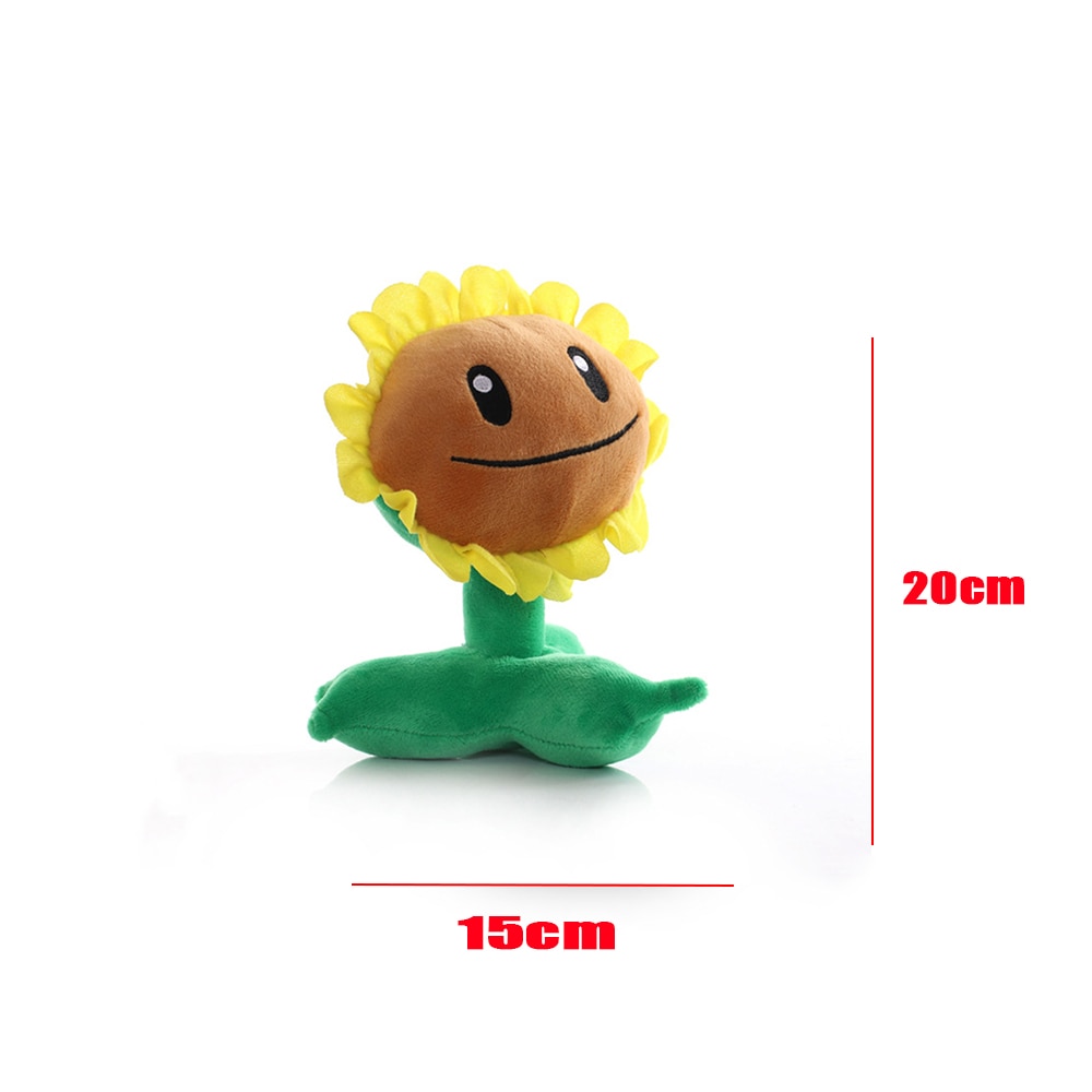 1pc 15-20CM Plants vs. Zombies Cute Plush SunFlower Doll Toy Peashooter Cartoon Anime Figures Stuffed Kid Gift Plushie Wholesale