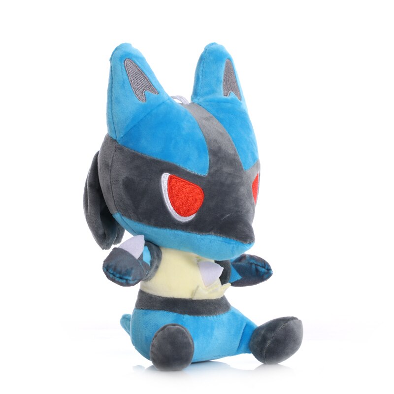 5pcs /lot 24cm Cute Lucario Plush Toys Dolls Anime Lucario Plush Toys Doll Soft Stuffed Anime Pendant Plush Toys Children Gifts