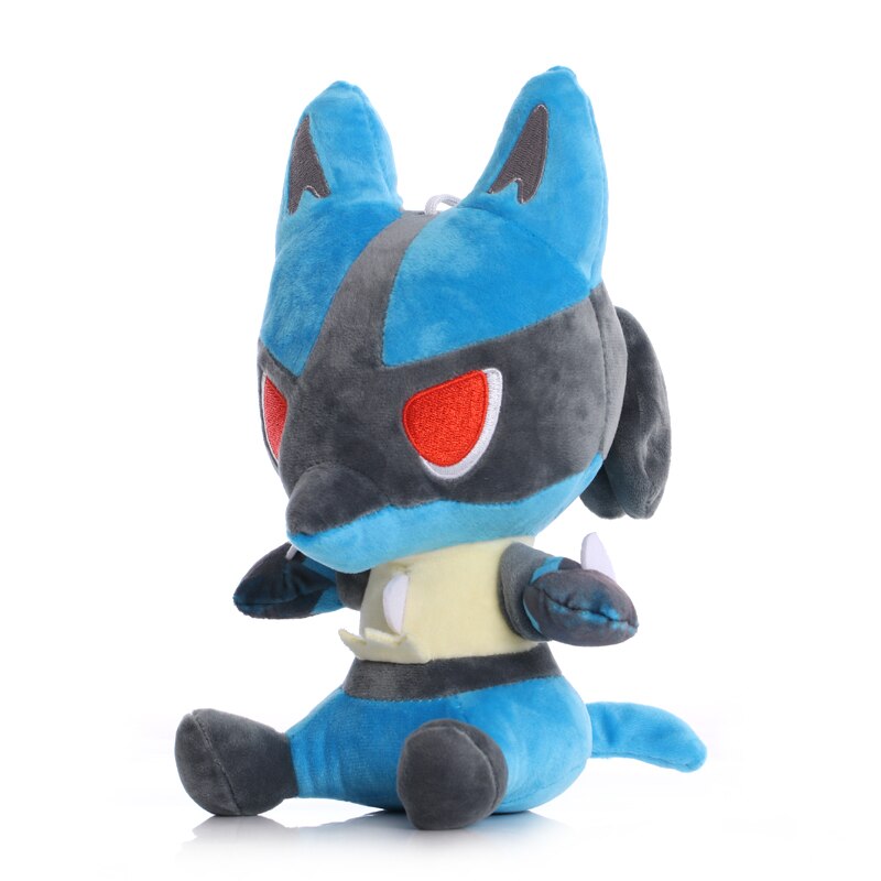 5pcs /lot 24cm Cute Lucario Plush Toys Dolls Anime Lucario Plush Toys Doll Soft Stuffed Anime Pendant Plush Toys Children Gifts