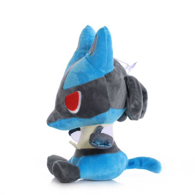 5pcs /lot 24cm Cute Lucario Plush Toys Dolls Anime Lucario Plush Toys Doll Soft Stuffed Anime Pendant Plush Toys Children Gifts