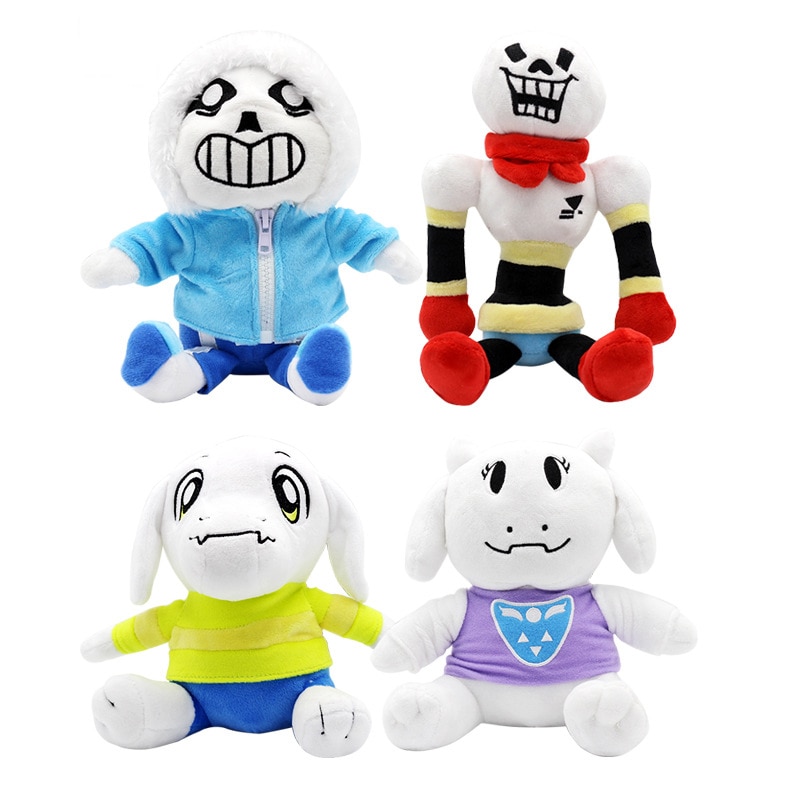 4pcs/lot 26-35cm Undertale Sans Papyrus Asriel Toriel Plush Stuffed Toys Doll Cute Undertale Plush Toy for Kids Children Gifts