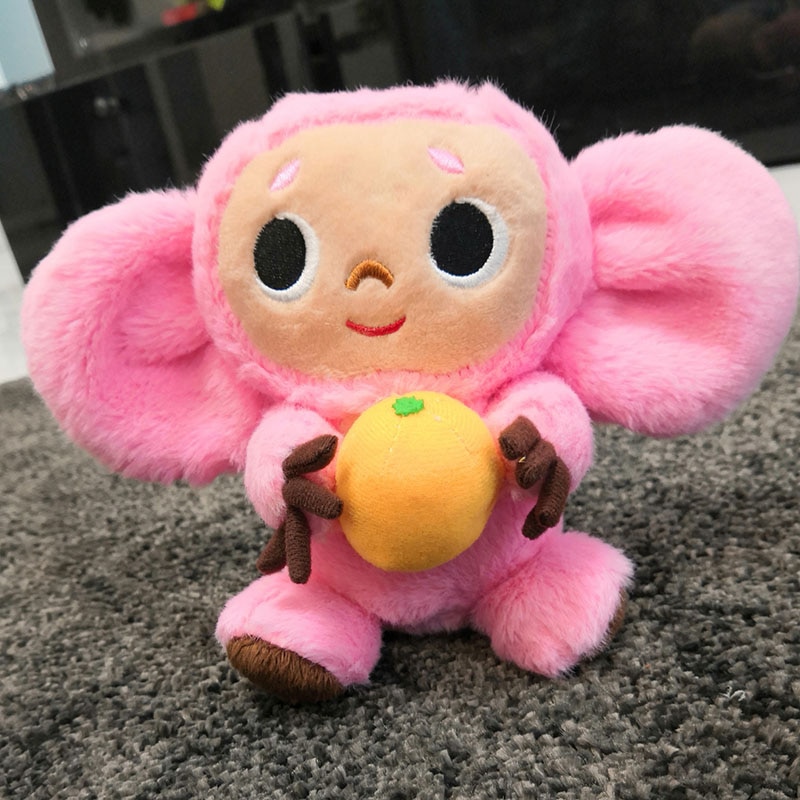 cheburashka plush toy monkey soft toy cute pink plush stuffed animal kawaii plushies birthday gift for girl girlfriend 13cm