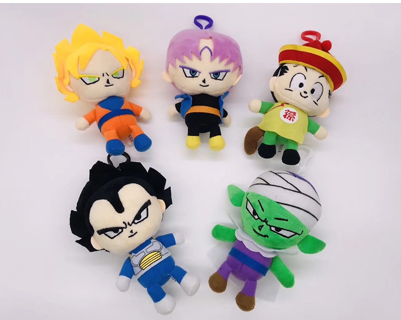 Dragon Ball Vegeta IV Son Goku Piccolo Cartoon doll shoulder bag key chain doll soft plush small pendant children's toy gift