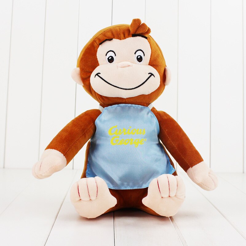 George Boots Monkey With Apron Stuffed Plush Toy  - World  of plushies