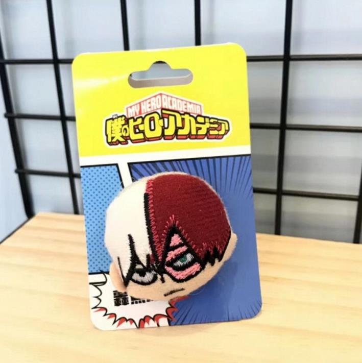 Shoto Todoroki Anime My Hero Academia Plush Brooch Badge Stuffed Toy