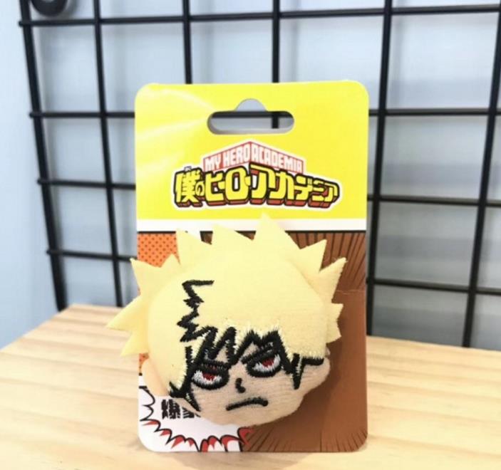 Katsuki Bakugo Anime My Hero Academia Plush Brooch Badge Stuffed Toy