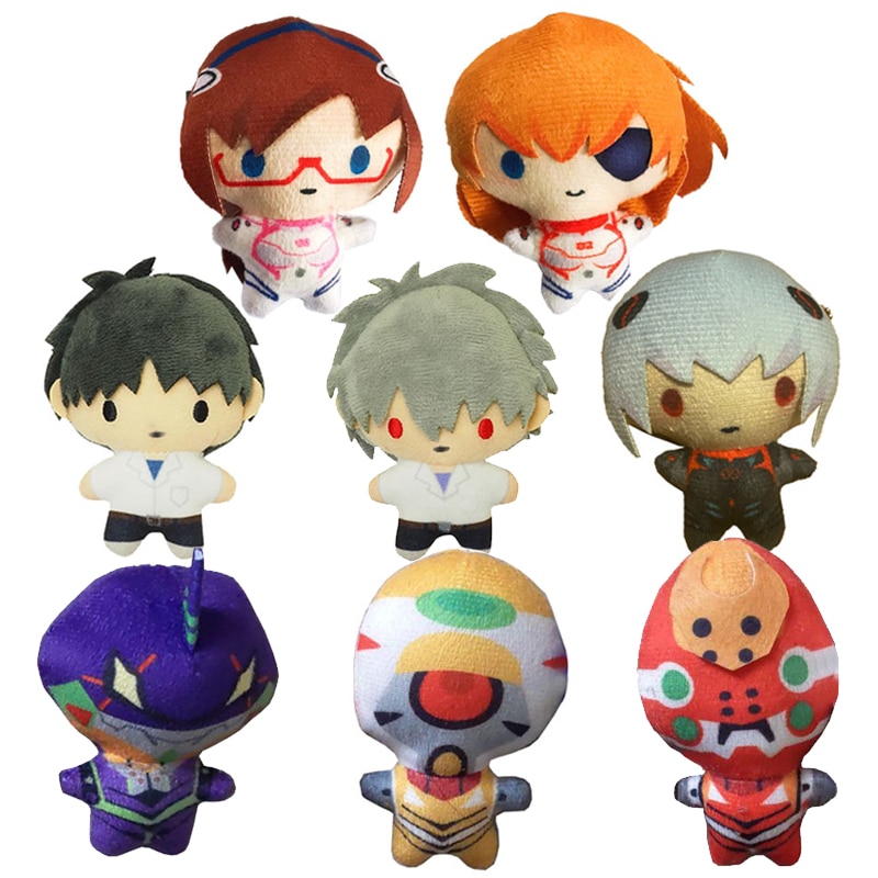 Anime Kawaii NEON GENESIS EVANGELION EVA Ayanami Rei Asuka Langley Soryu EVANGELION-01 00 Plush Pendant KeyChain Toys Gifts 15cm