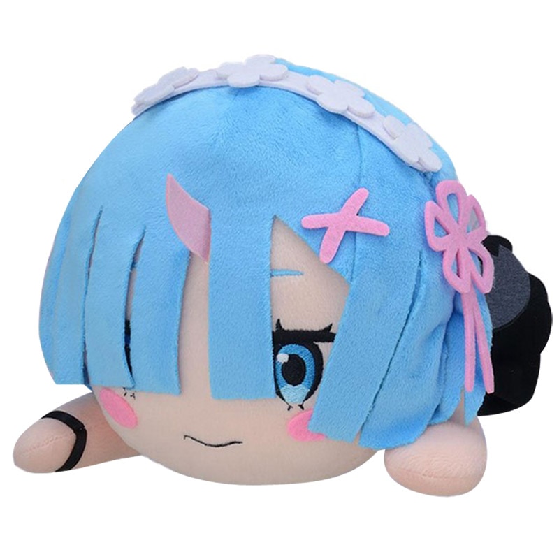 Cute Anime Re: Life in a different world from zero Rem Black Fallen Angel Big Plush Stuffed Pillow Cosplay Doll Toy Gifts 40cm