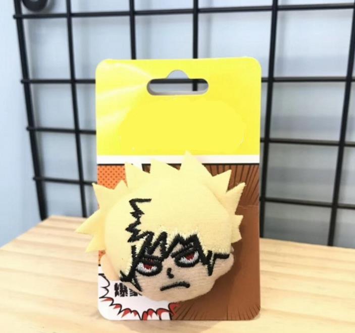 1pc lovely Anime My Hero Academia Plush doll Badges cute Icons on The Backpack Pin Brooch Badge plush toys gift
