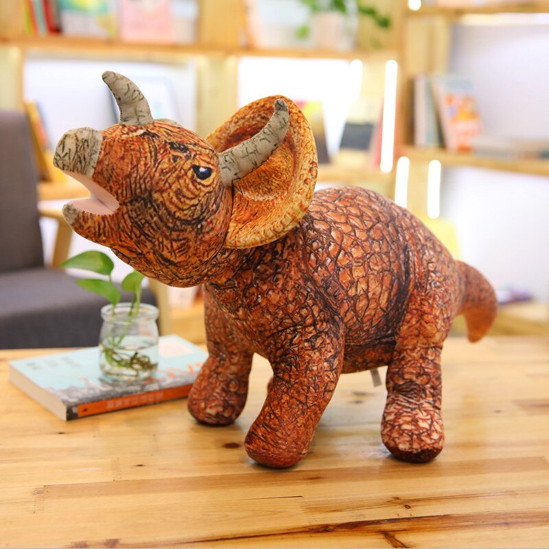 Realistic Triceratops Dinosaur Soft Stuffed Plush Toy