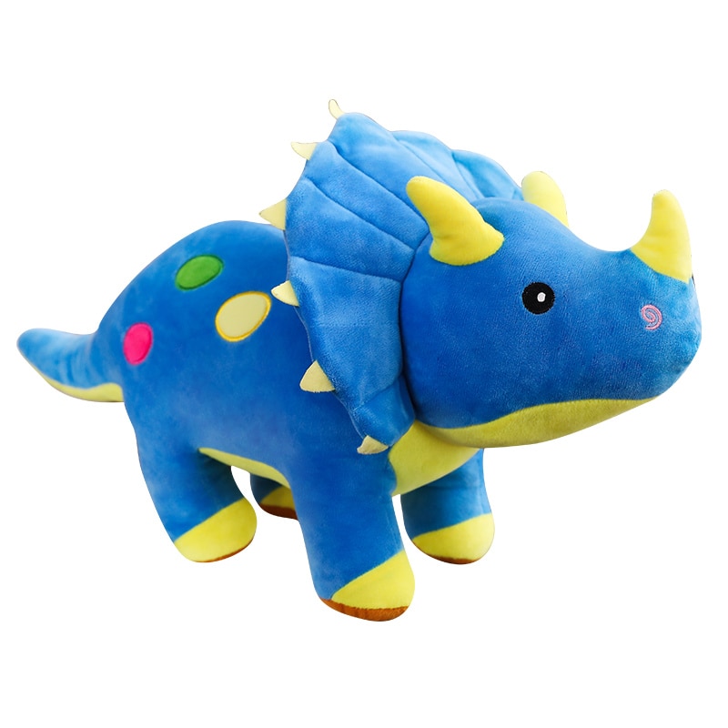 40cm Blue Triceratops Stegosaurus Dinosaur Plush Toy