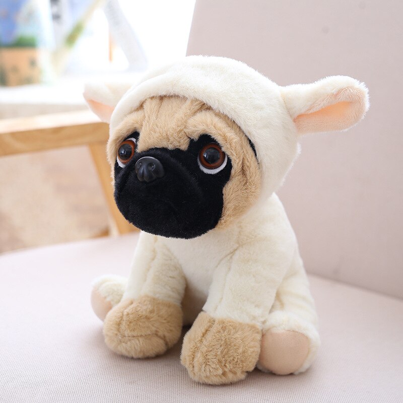 Pug Dog Soft Plush Toy In Sheep Costume