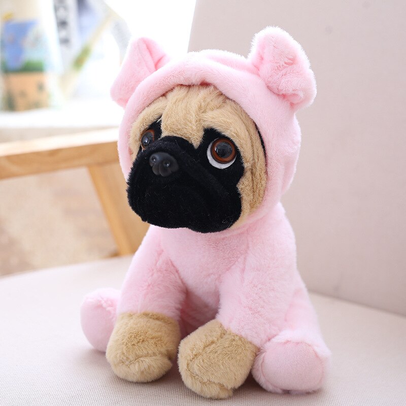 Pug Dog Soft Plush Toy In Pig Costume