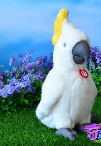about 26cm beautiful parrot bird plush toy white cockatoo soft doll birthday gift w0904